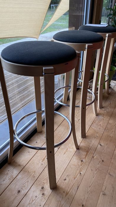 Set 3 scaune de bar din lemn – design scandinav