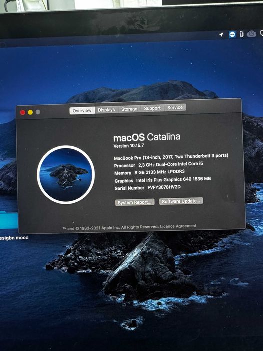 MacBook Pro 13” (2017) – i5 / 8GB / 256GB SSD