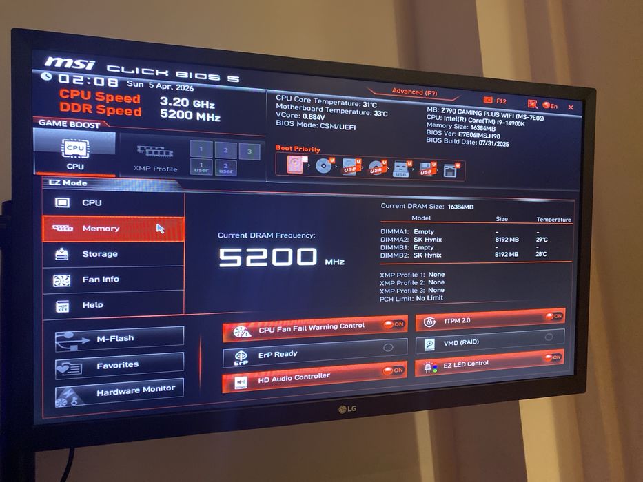 Memorie ram 16 gb ddr 5 (2x8) pret fix