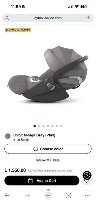 Cybex platinium foarte ingrijt