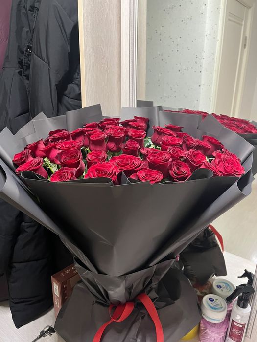 Роза свежие букет из 51 роз