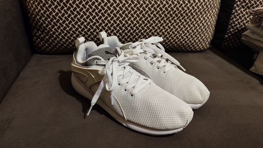 Puma Aril Blaze Trainers Lace Up Mens Shoes White Textile 359792 05