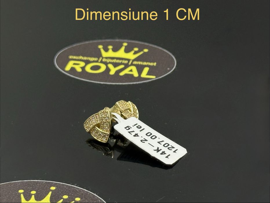 Bijuteria ROYAL :  Cercei AUR 14K NOU / 2.47 GR