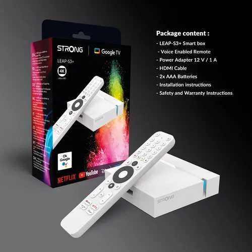 Player multimedia, box TV 4K STRONG LEAP-S3+, 16GB, android 11 alb NOU