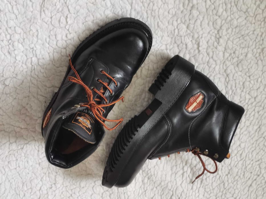 Ghete dama Harley Davidson piele bocanci moto chopper biker rocker