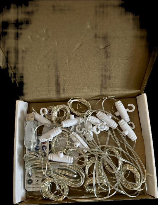 Instalație luminoasă 300 LED USB 3×3 m, cald + rece, telecomandă