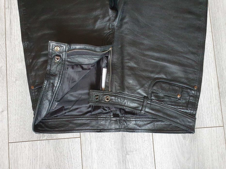 Pantaloni de piele HIGHWAY 1 (rock, motor) - Marimea 50 (Talie 87 cm)