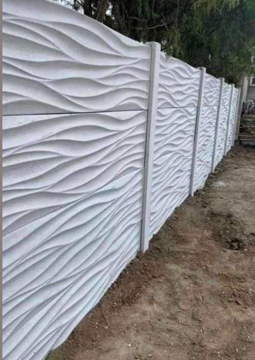 Gard beton placă și stâlp