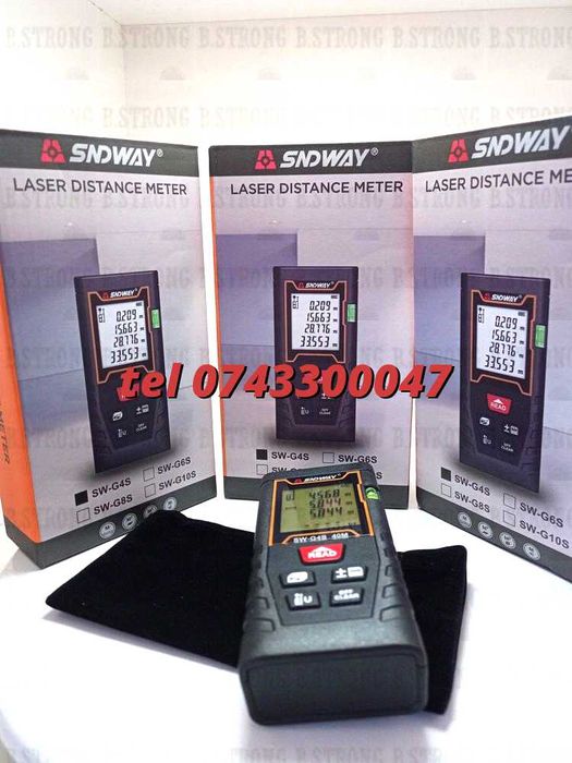 Ruleta Laser 40m Sndway Digital Portabil Usor De Manevrat