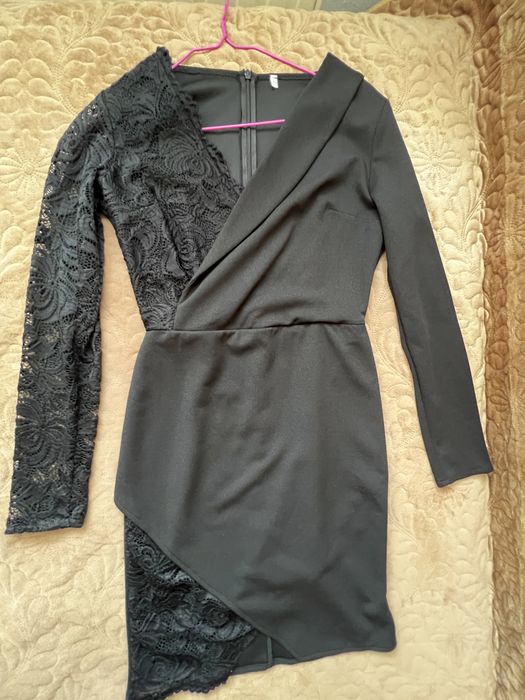 Rochie neagra cu maneci,marimea Xs