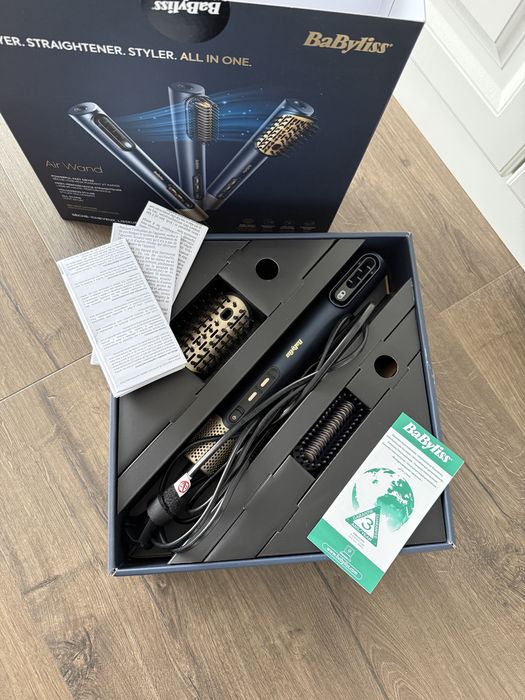 Perie cu aer cald Babyliss Airwand all in 1 + 2 accesorii