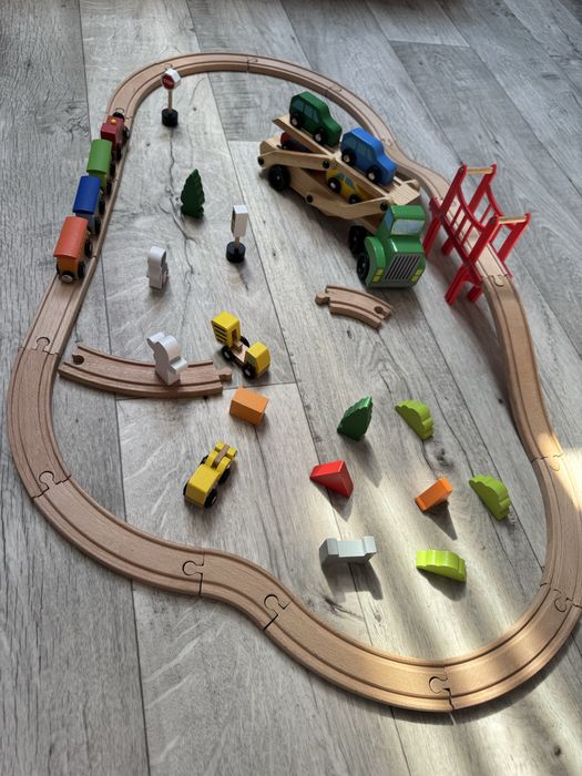 Паровозик конструктор деревянный машинки