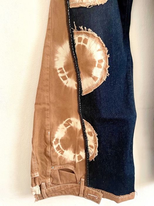 Дънки, дамски - бутикова изработка ръчно декорирани, уникат, редизайн