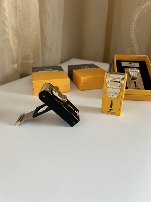 Запалка Cohiba с вградена резачка и пънч – 2 пламъка