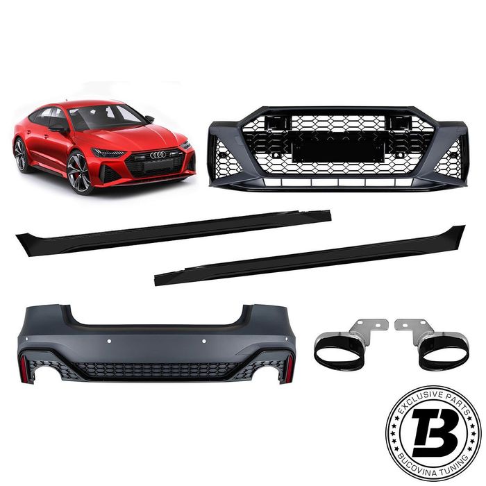 Pachet Exterior compatibil cu Audi A7 C8 RS7 Design