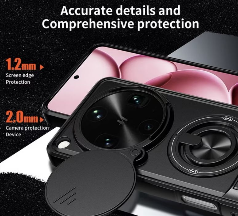 Oppo Find X9 Ultra anti-shock ударо-устойчив кейс,стойка,въртящ ринг