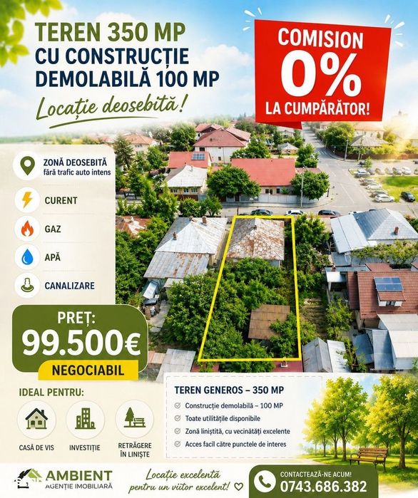 CASA individuala cu teren 350 mp, VASLUI - zona COPOU;