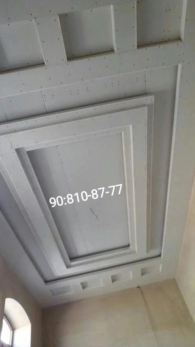 Gipsokartondan devor olamiza potolok figura qilamiza