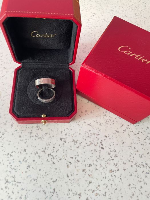 Verighete Cartier - aur alb 18k si diamant