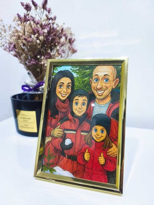 Caricatură in ramă, cadou Crăciun