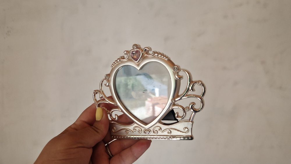 Сребриста метална рамка