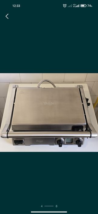 Gratar electric SAGE Smart Grill Pro BGR840BSS, 2400W, argintiu-negru