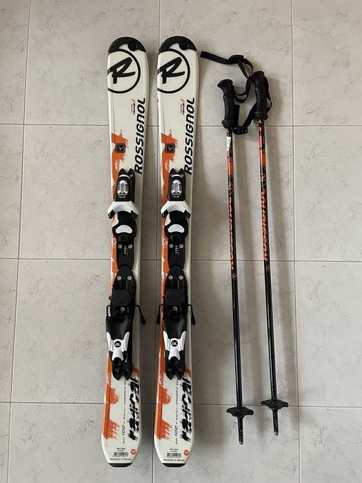 Детски ски 100 cm, обувки 20.5 и щеки - Rossignol