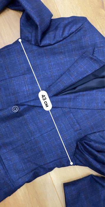 Пиждак TUGI подростковый синий в клетку