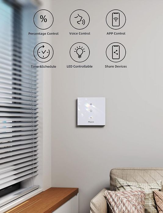 Kit 4x intrerupatoare, comutatoare Maxcio smart jaluzele, perdele