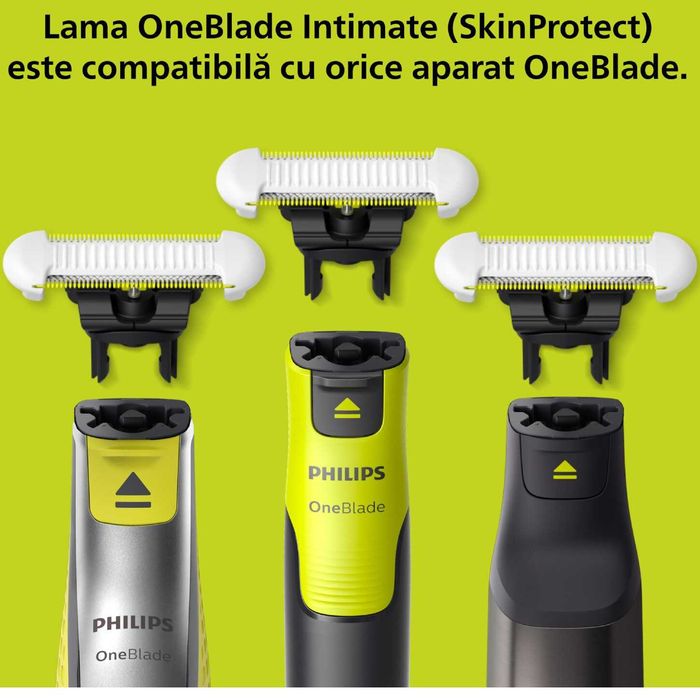Lame de schimb PHILIPS OneBlade Intimate, unisex, 2 bucăți