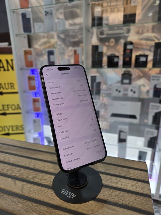 iPhone 15 Pro Max 1TB. IMPECABIL !! 86% Bateria