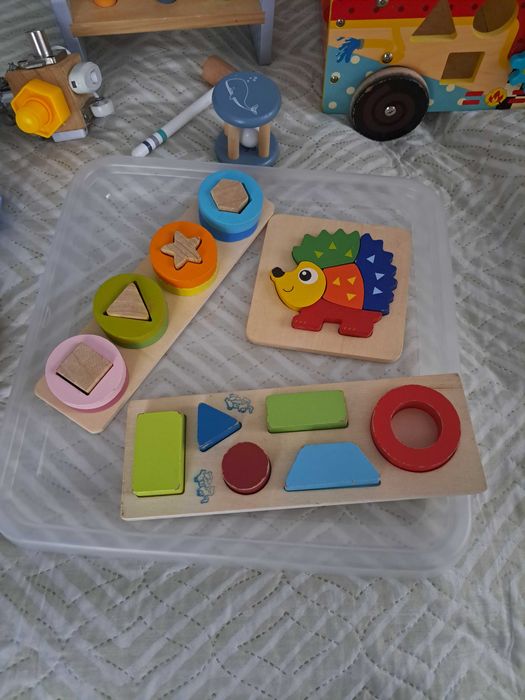 Дървени детски играчки от 6 месеца до 2 год.