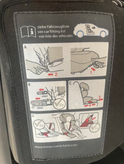 Scaun auto BMW cu ISOFIX – stare bună