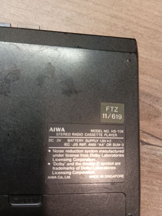 Aiwa HS-T06 am/fm stereo radio cassette player
