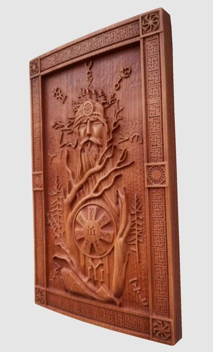 Дърворезба "Ипсилон с двете хасти"