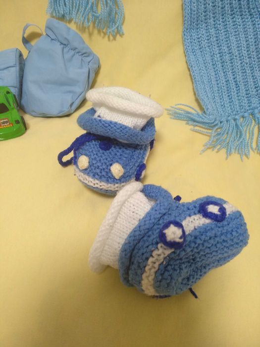 Нови бебешки и детски терлици ръчно плетиво
