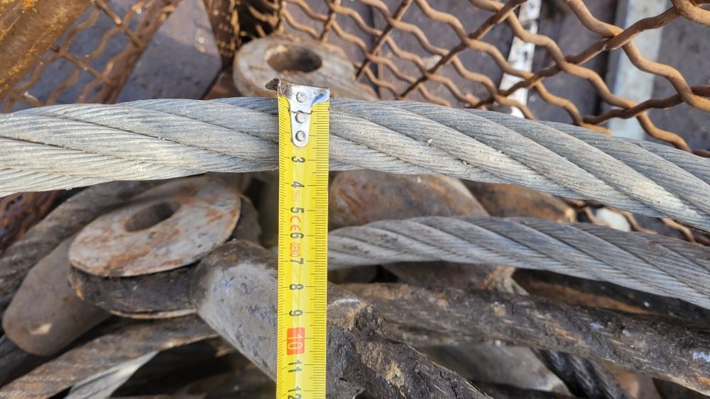 cablu gros otel 35 mm tractare ocheti metal sufa ridicare remorcare