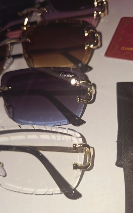 Set ochelari de soare Cartier Rimless Diamond Cut.