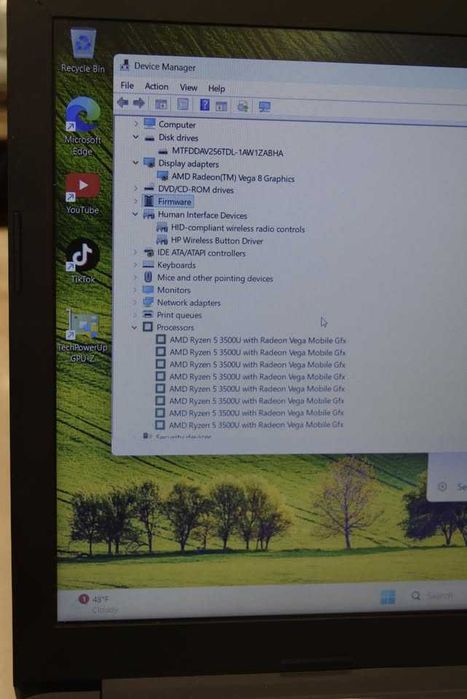 156, inch Laptop HP AMD Ryzen 5 3500U AMD Radeon Vega 8 4GB