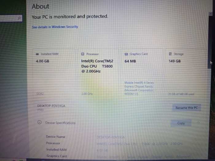 Laptop Asus P50IJ 4Gb RAM | 160Gb hard | Intel Core 2duo T5800 2,00Ghz