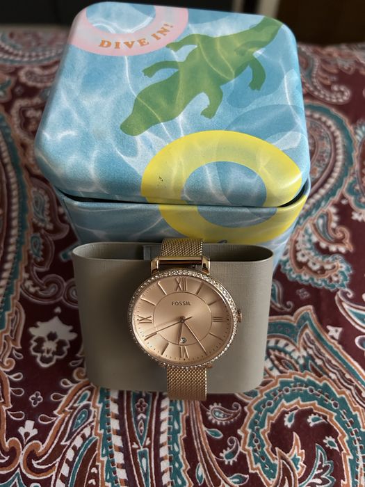 Ceas Fossil gold rose