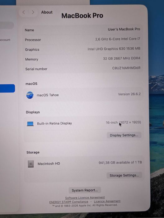 MacBook Pro 16" 2019 | i7 | 32GB RAM | 1TB SSD | Radeon Pro 5300M | Пълен комплект