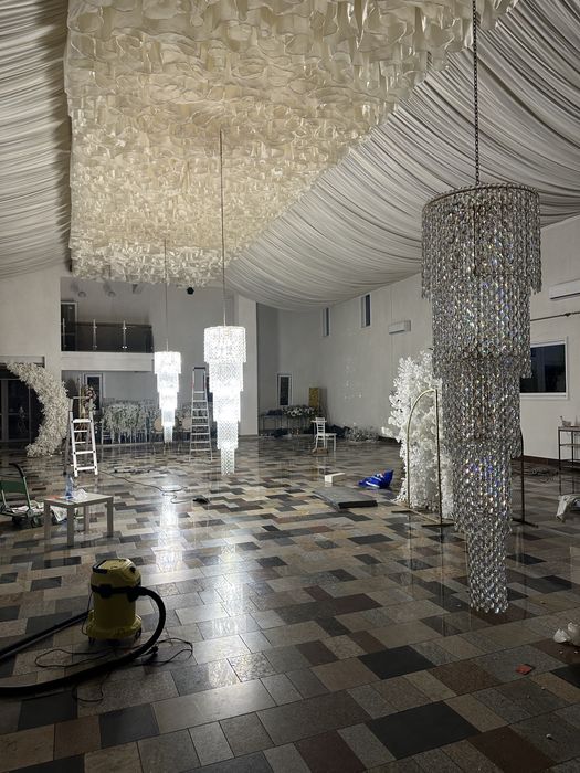 Vand Candelabru sticla semi crystal