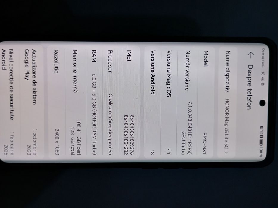 Honor magic 5 lite 5G 128Gb
