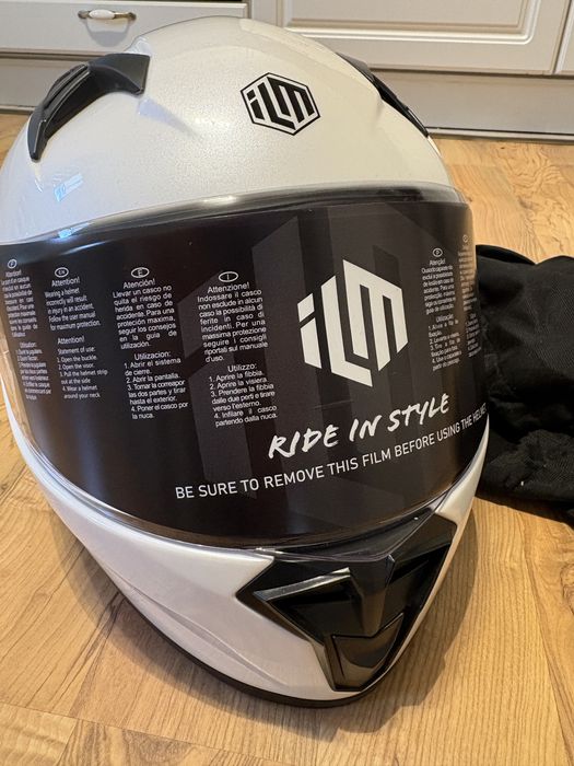 Casca moto ILM NOUA 49-50 cm Alb Perlat
