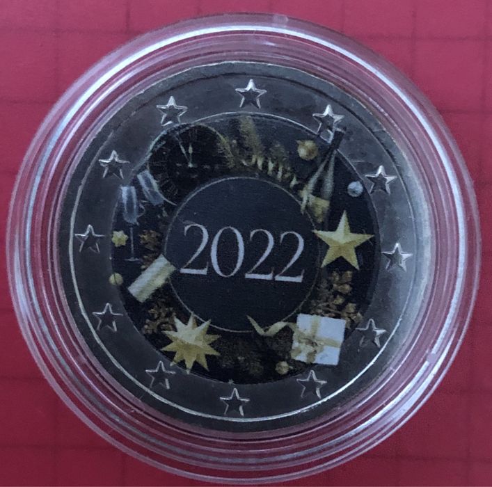 Монета 2 евро,посвященная 2022 году