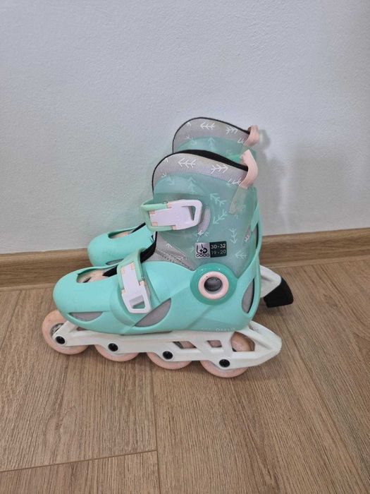 Role copii Oxelo Play5 30-32 + protectii S, stare foarte buna