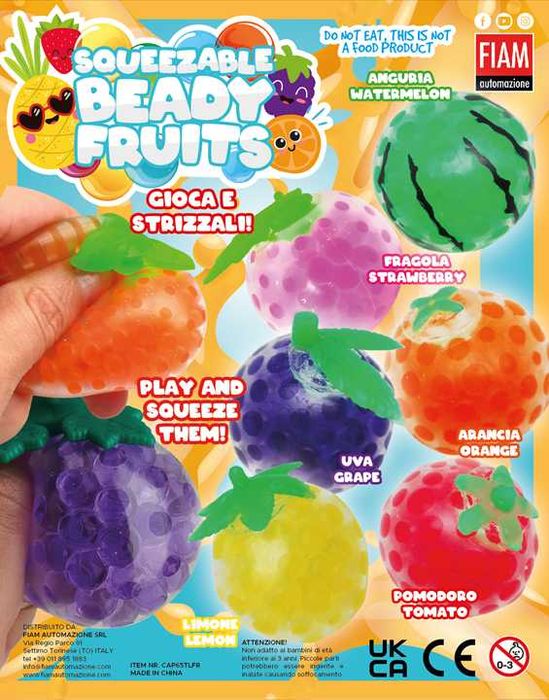 Играчки в Капсула 55мм - Squeezable Beady Fruit