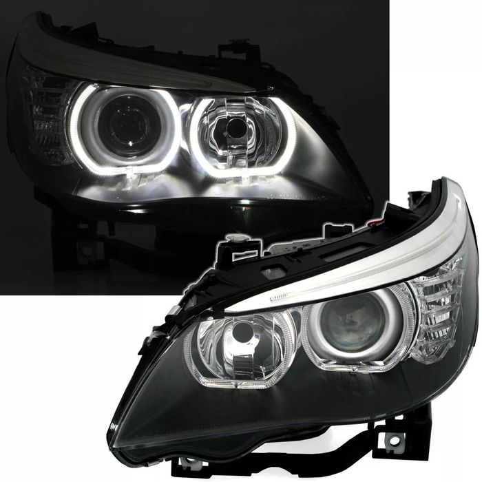 Фарове БМВ Е60 Е61 ЛЕД angle Eyes BMW E60 E61 Led Тунинг 03-07