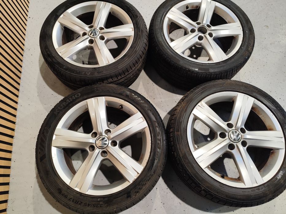 Set jante aliaj R17 Vw Audi Skoda Seat 5x112 anvelope vara